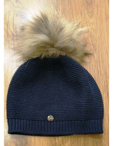 Gorro con pompón de pelo natural bebé y niños ? "ORION" PAZ RODRIGUEZ
