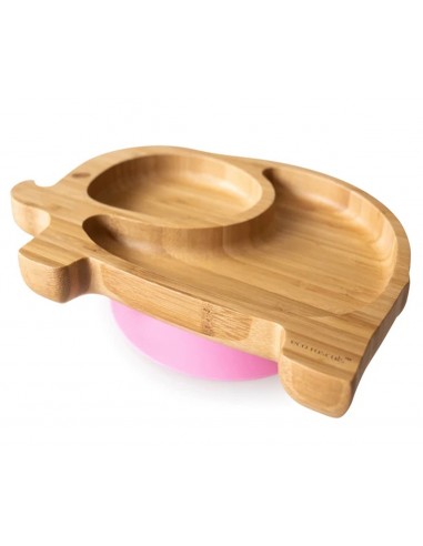 PLATO DE BAMBÚ CON 3 COMPARTIMENTOS ECOLÓGICO RASCALS