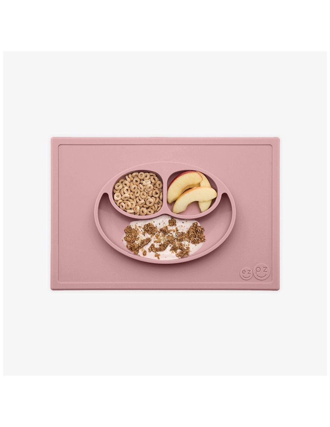 Plato Silicona EZPZ - Mini Mat 24+  Alimentación BLW Talla UNICA Color  ROSA PALIDO