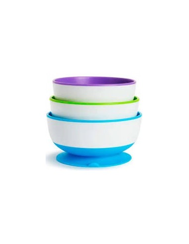 PACK 3 CUENCOS CON VENTOSA STAY-PUT MUNCHKIN