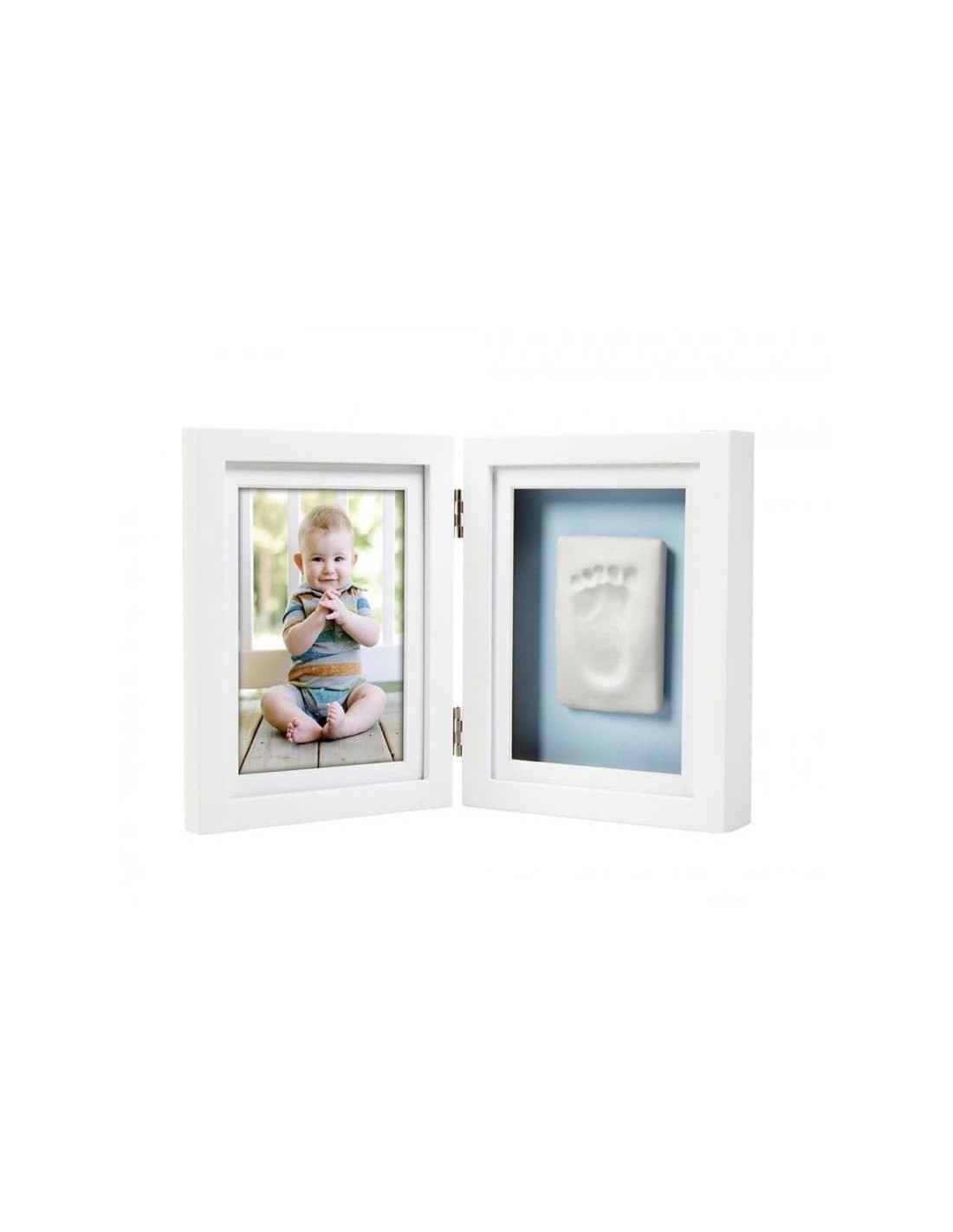 KIT Marco Huella Bebé con Foto de madera BABYPRINTS PEARHEAD Talla UNICA  Color BLANCO