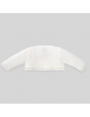 Chaqueta para bebé Bautizo puntilla "Dulzura" PAZ Rodríguez