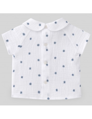 BLUSA CON ESTRELLITAS BORDADAS CEO  PAZ RODRIGUEZ REF.150775
