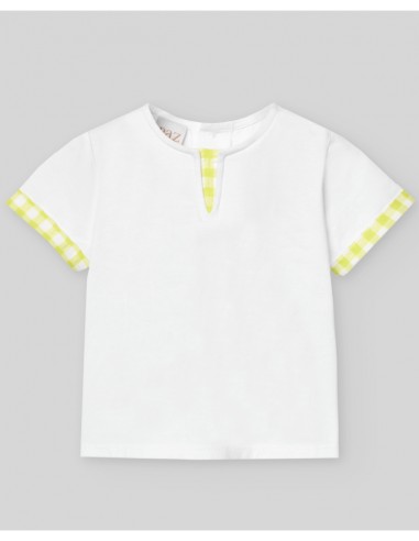 Conjunto camiseta + peto cuadros amarillo Peonza PAZ Rodríguez