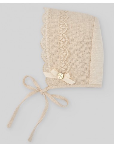 Capota de tela jacquard para bautizo "ALEGRÍA" PAZ Rodríguez