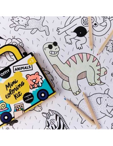 mini pocket omy para colorear 4 lapices color