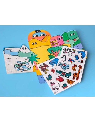 montessori pegatinas reutilizables omy