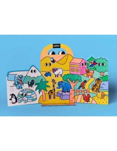 montessori pegatinas reutilizables omy
