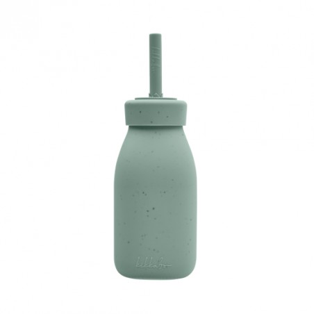 botella con pajita silicona platinum kikkaboo