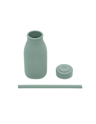 botella con pajita silicona platinum kikkaboo