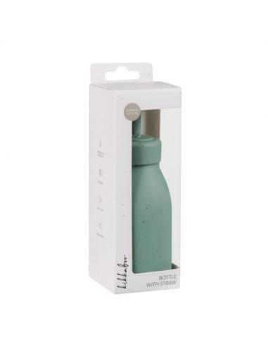 botella con pajita silicona platinum kikkaboo