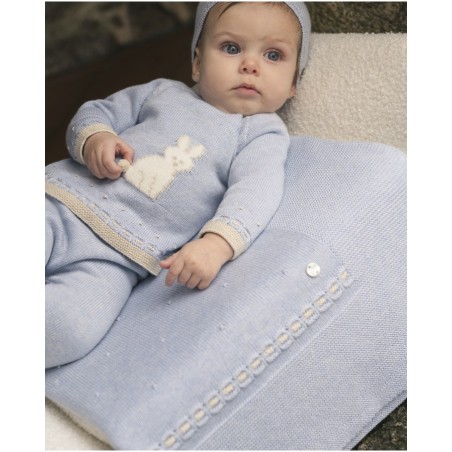 Manta de algodón y cashmere para bebé "VAL" PAZ Rodríguez