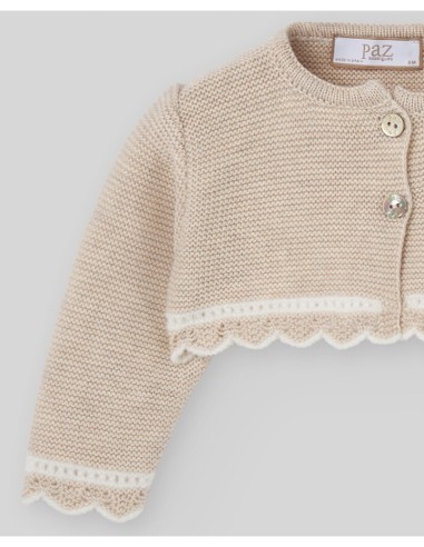 Chaqueta corta de algodón y cashmere bebé "LUA" PAZ Rodríguez