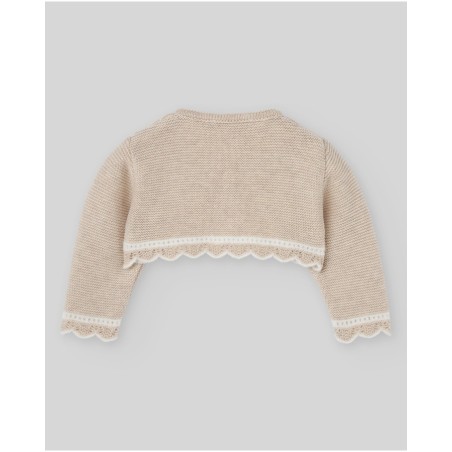 Chaqueta corta de algodón y cashmere bebé "LUA" PAZ Rodríguez