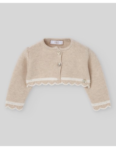 Chaqueta corta de algodón y cashmere bebé "LUA" PAZ Rodríguez