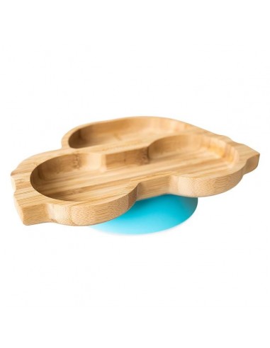 PLATO DE BAMBÚ CON 3 COMPARTIMENTOS ECOLÓGICO RASCALS